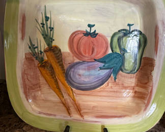 Lot 92: Zrike Handpainted Vegetable Tray