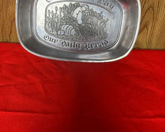 Lot 93: Leonard Durtale Pewter Bread Tray