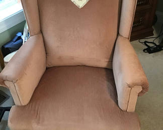 Lot 111: Upholstered Wingback Armchair in excellent condition