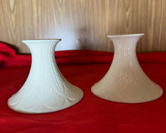 Lot 57: Pair of Lenox Ceramic Candle Holders