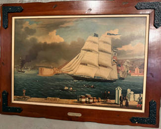 Lot 186: Framed Maritime Ship Print