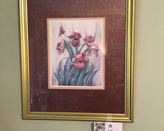 Lot 116: Framed Floral Wall Art Prints