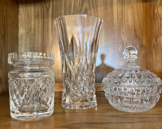 Lot 52: Three Cut Glass Decorative Pieces
