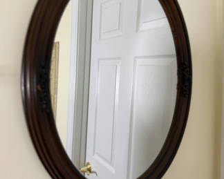 Lot 110: Oval Framed Wall Mirror