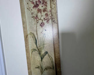Lot 103: Orchid Floral Wall Art Panel