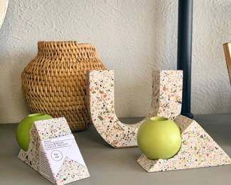 Equilibrium candle holders - terrazzo
