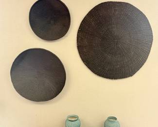 Black woven baskets