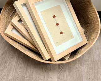 Elemental Linocut Series framed prints