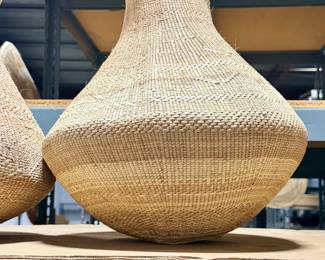Binga Nongo Natural Woven Gourd vases; various sizes