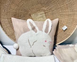 Felted wool rabbit pillow covers