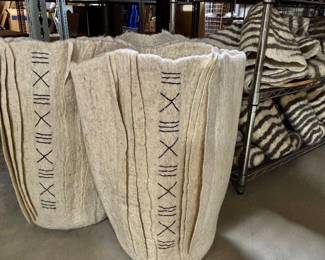 Felted wool floor vases