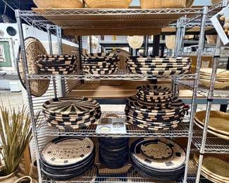 Rows and rows of baskets and vases!
