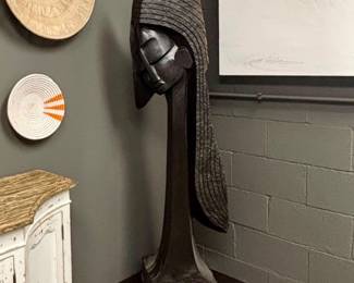 "Proud Lady" by Lovemore Bonjisi; hand carved springstone sculpture; Zimbabwe; 23"Wx70"H