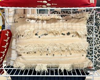 Fringe/beaded pillow cover