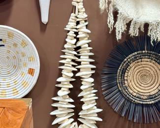 Ula white bone/clay wall hanging
