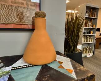 Wiid Studio Terracotta vase with cork lid