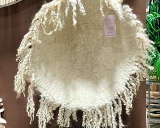 Mohair fringe basket