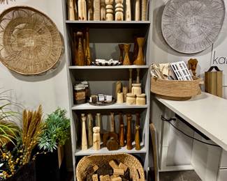 Huge selection of wooden candlesticks; all sizes and shapes!
