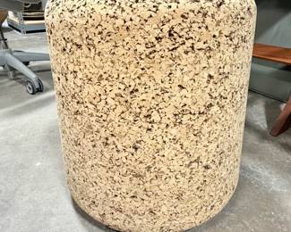 Cork stool/ottoman; 18"Hx17.7"W