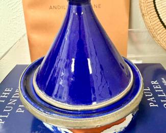 Royal Blue Mini Vintage Moroccan Tagine