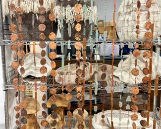 Copper and tumbled glass strands - perfect for making a wind chime, chandelier.....!!!
