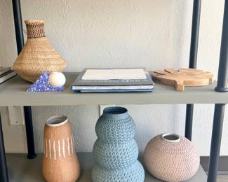 Selection of colored papier vases