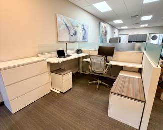 HERMAN MILLER Hydraulic Sit/Stand Desks; partitions; file cabinets; multiples of ALL!!!