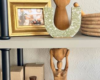 Hand carved eucalyptus wood sculptures
