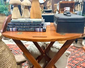 Classic Butler's Tray; Zambezi teak with brass hinges; 33.5"Lx25.5"Wx28.5"H
