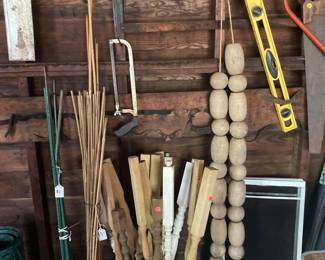 fishing net float, bambbo and other wood