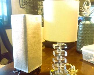 Brutalist lucite lamps