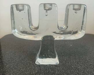 brutalist glass candlestick