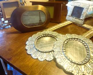Mexican tin frames, brass frames- many frames!