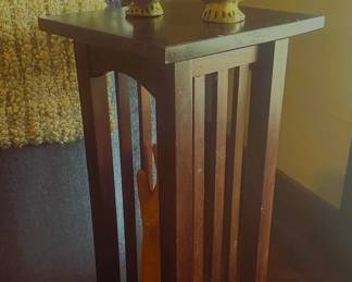 mexican pottery and mission style table