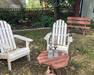 vintage yard furniture and porch furniture