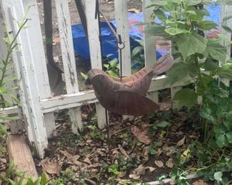 rusty yard art