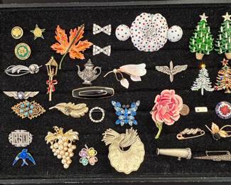 Vintage Costume Jewelry Brooches