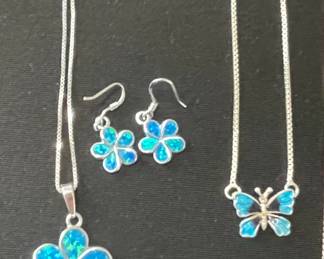 Sterling Silver Charm Pendant Necklaces 