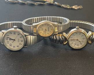 Vintage Women's Quartz Wristwatches:  Timex and Sharp