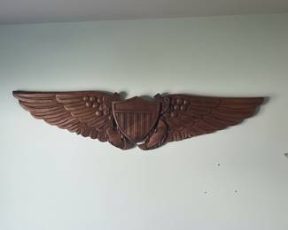 US Army Air Forces Pilot Wings Wall Plaque