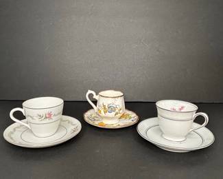 Vintage Teacups and Saucers: Noritake, Royal Buxton, and Mikasa