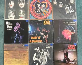 KISS, Ozzy Osbourne, and Black Sabbath Vinyl Records
