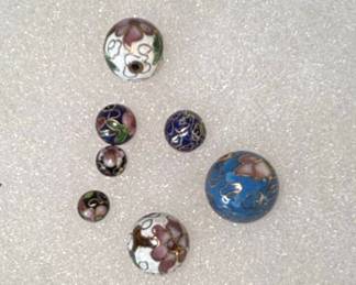 Cloisonné Enamel Beads Vtg