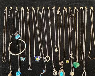 Sterling Silver Necklaces with Pendants