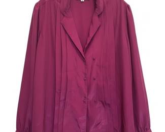 Joyce Sportswear Magenta Pleated Blouse Vintage