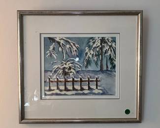 Winter Landscape Watercolor 