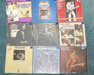 Vintage Blues and Soul Vinyl Records Collection