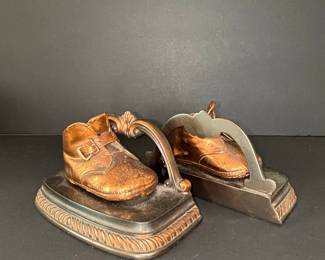 Vintage Baby Shoe Bookends