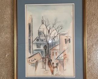 Montmartre Paris Watercolor Painting