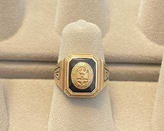 10K Yellow Gold High School Class Ring